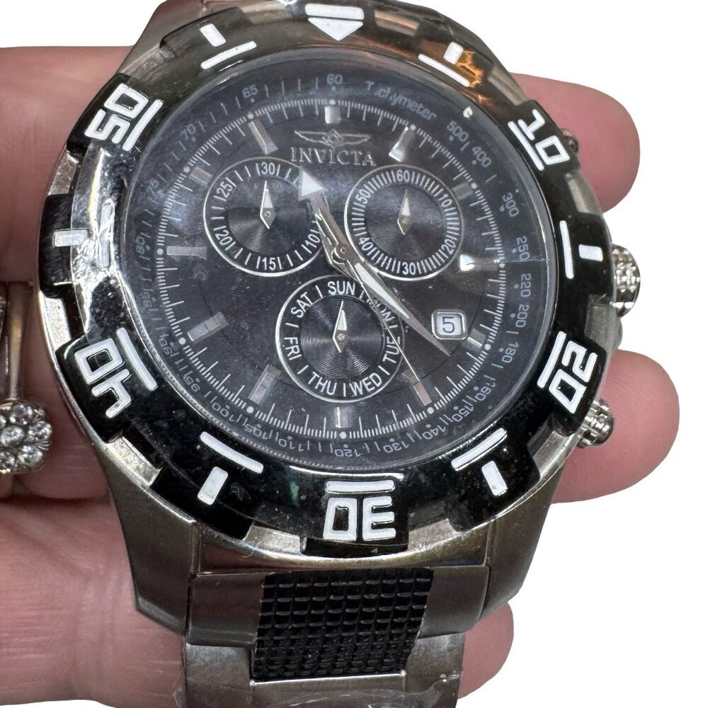 Invicta Mens Specialty Tritnite Night Glow Watch Stainless Steel Black  6407 - Picture 9 of 11